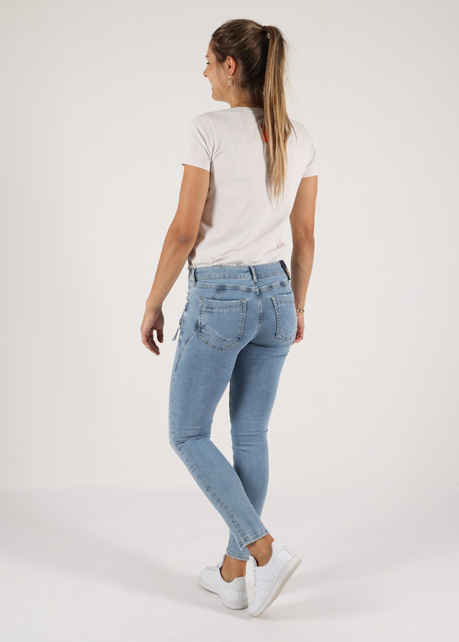 Damen MIRACLE OF DENIM | Mima Slim Fit / 5 Pocket Denim Mit Doppelt Zipptaschein Rondo Blue