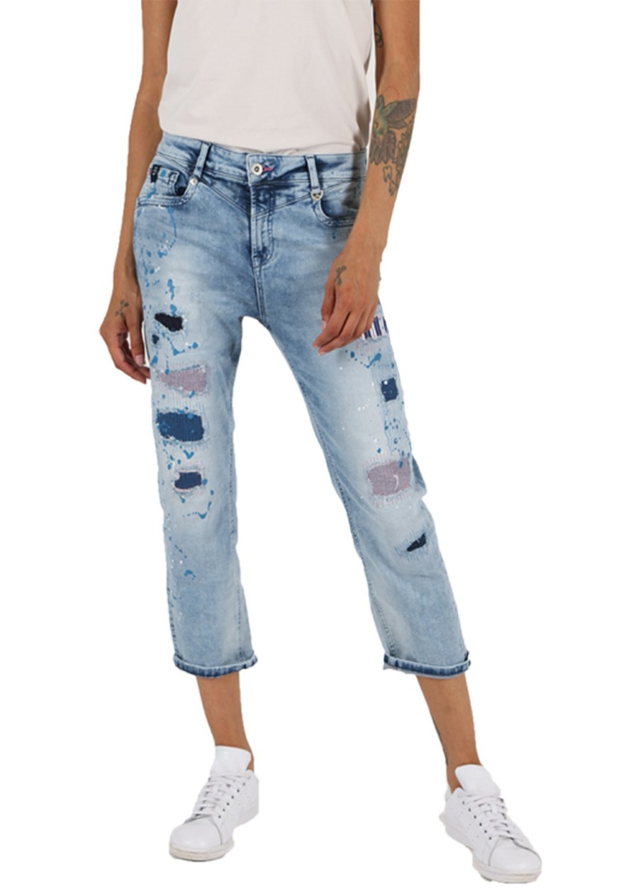 Damen MIRACLE OF DENIM | Daisy Comfort Straight / 5 Pocket Denimin Rosett Blue