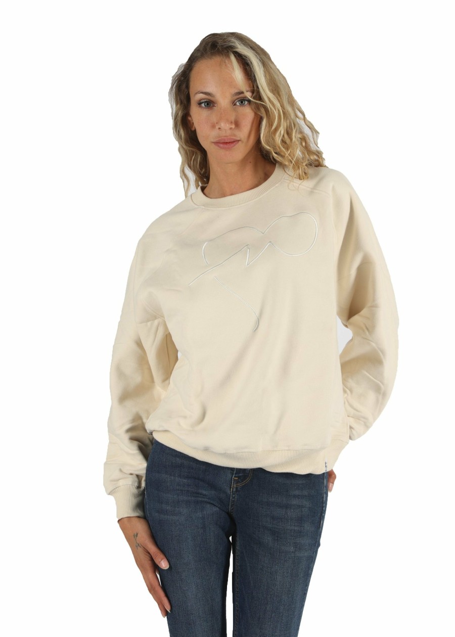 Damen MIRACLE OF DENIM | Au23-Sw340 / Sweatshirtin Offwhite