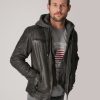 Herren MIRACLE OF DENIM | Lederjacke / Lederjackein Anthra