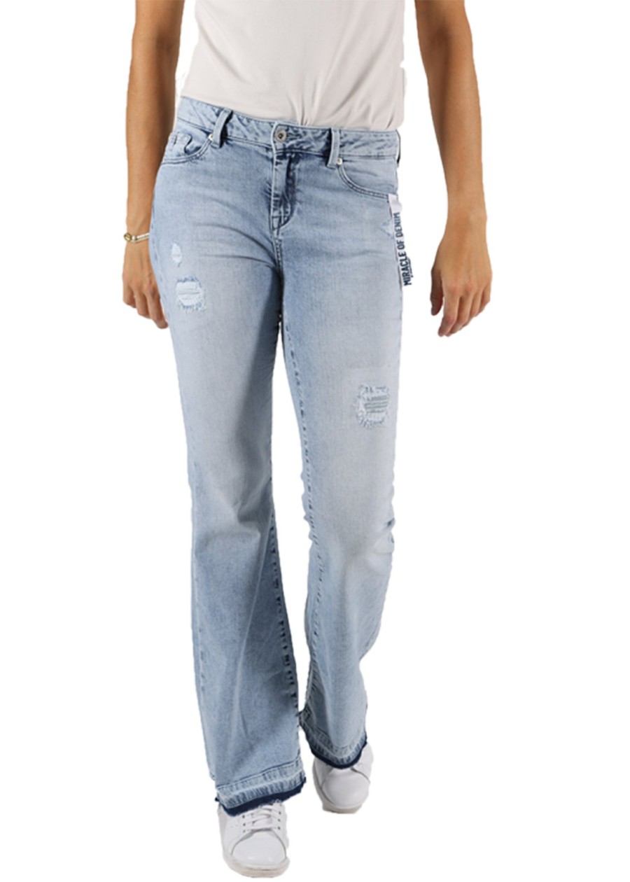 Damen MIRACLE OF DENIM | Sina Flared / 5 Pocket Denimin Rambler Blue