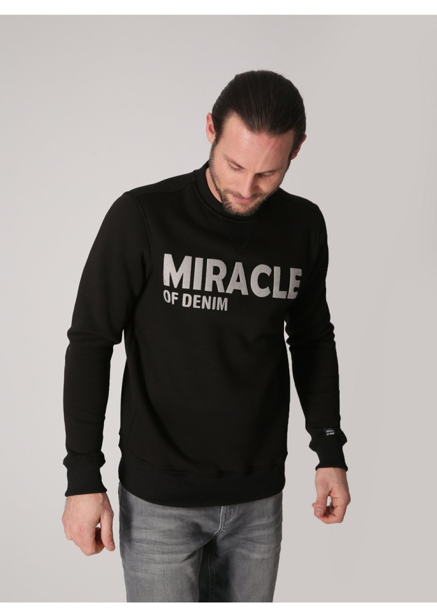 Herren MIRACLE OF DENIM | Sweatshirt / Sweatshirtin Black