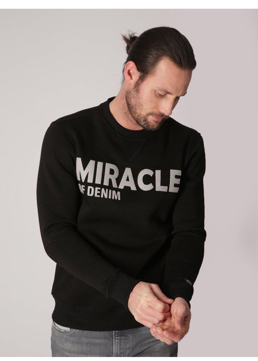 Herren MIRACLE OF DENIM | Sweatshirt / Sweatshirtin Black