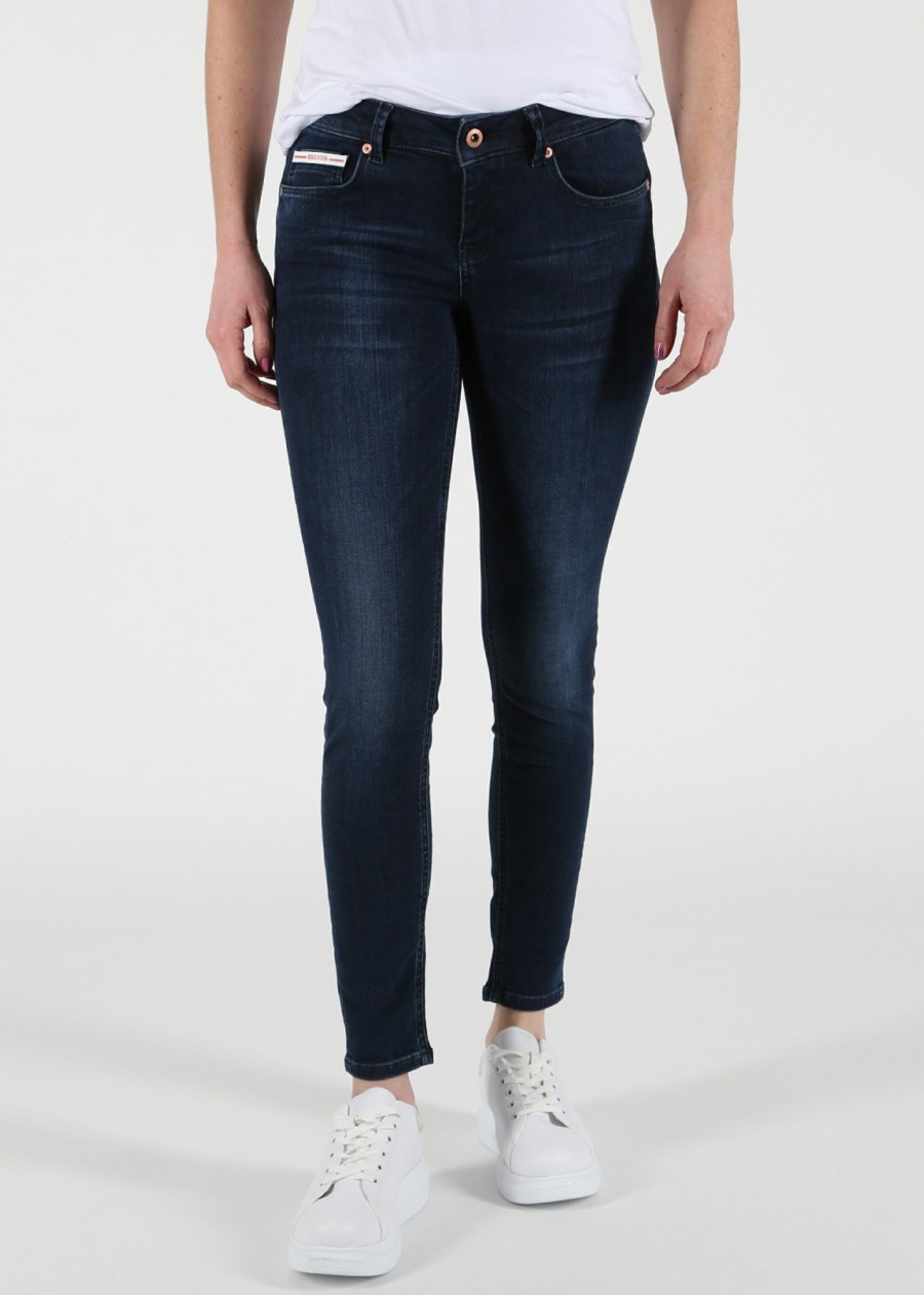 Damen MIRACLE OF DENIM | Sina Skinny / Skinny Fit Jeansin Santo Blue