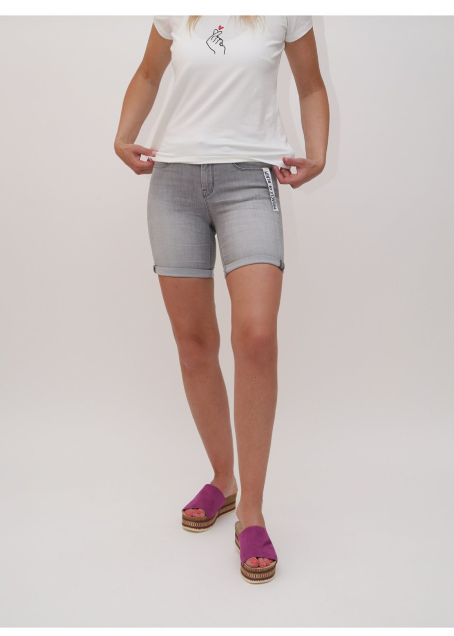 Damen MIRACLE OF DENIM | Lucky Shorts / Jeans Shortsin Light Grey