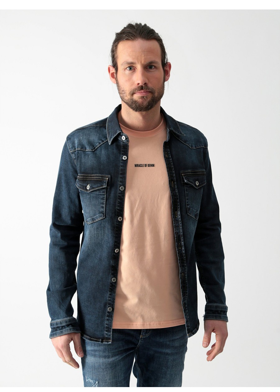 Herren MIRACLE OF DENIM | Hemd Gefuttert / Hemd Gefuttertin Maxwell Blue