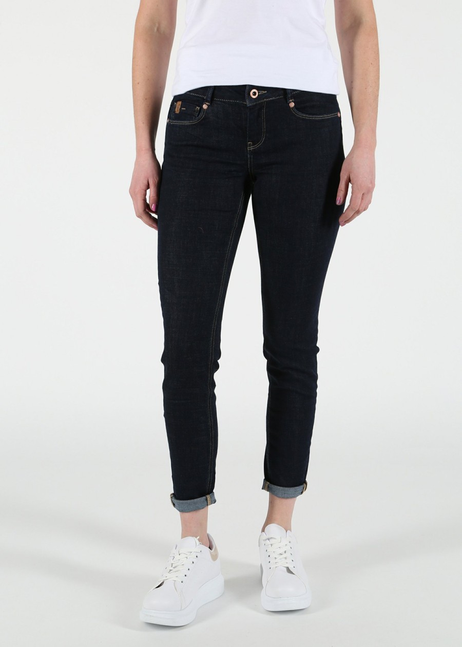 Damen MIRACLE OF DENIM | Sina Skinny / Skinny Fit Jeansin Raw Denim