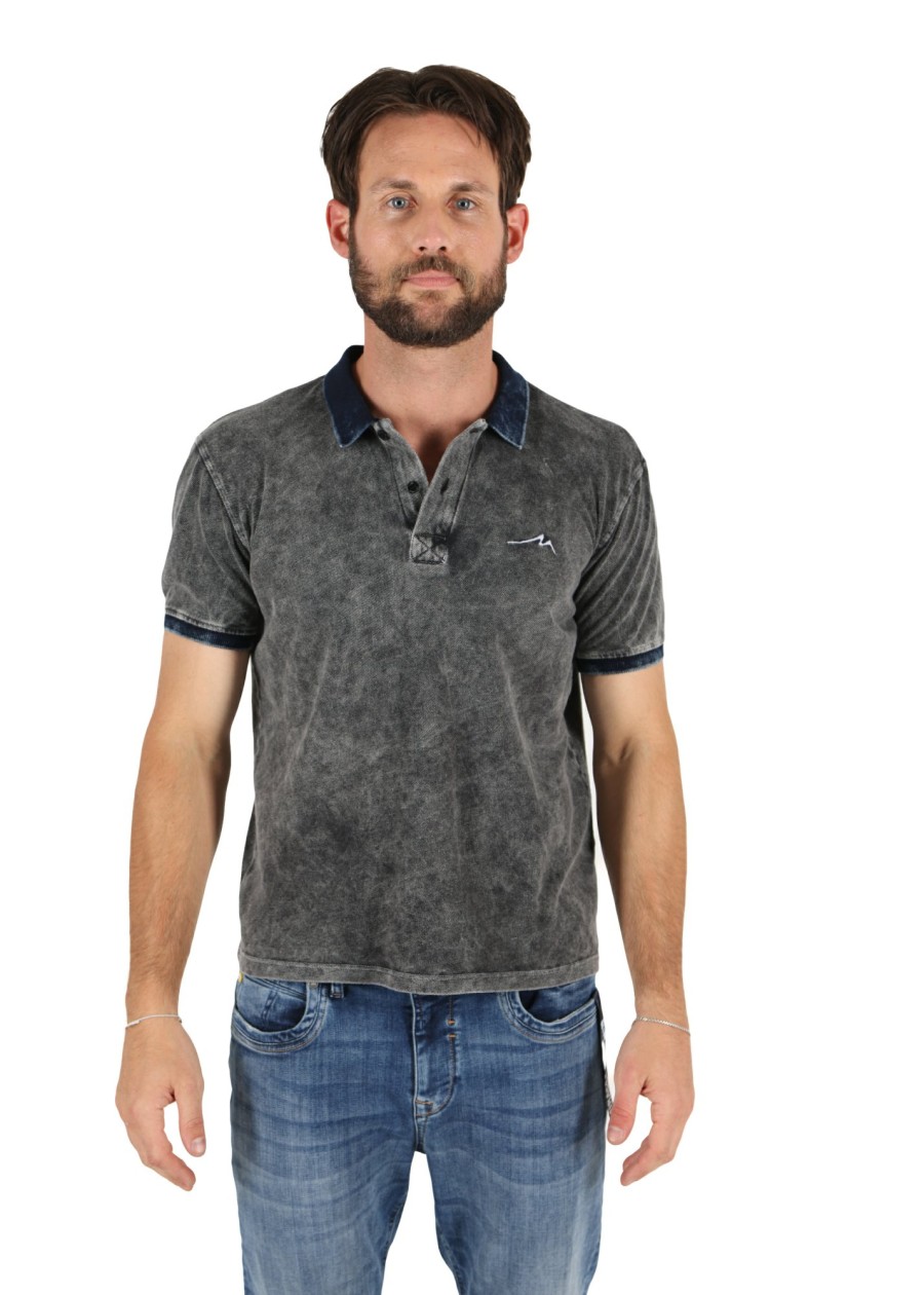 Herren MIRACLE OF DENIM | Sp23-Po535 / Herren Poloin Anthra