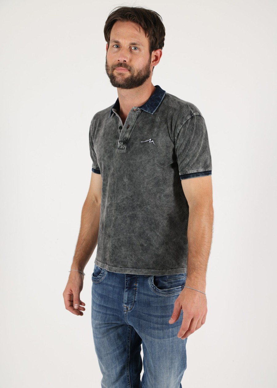 Herren MIRACLE OF DENIM | Sp23-Po535 / Herren Poloin Anthra