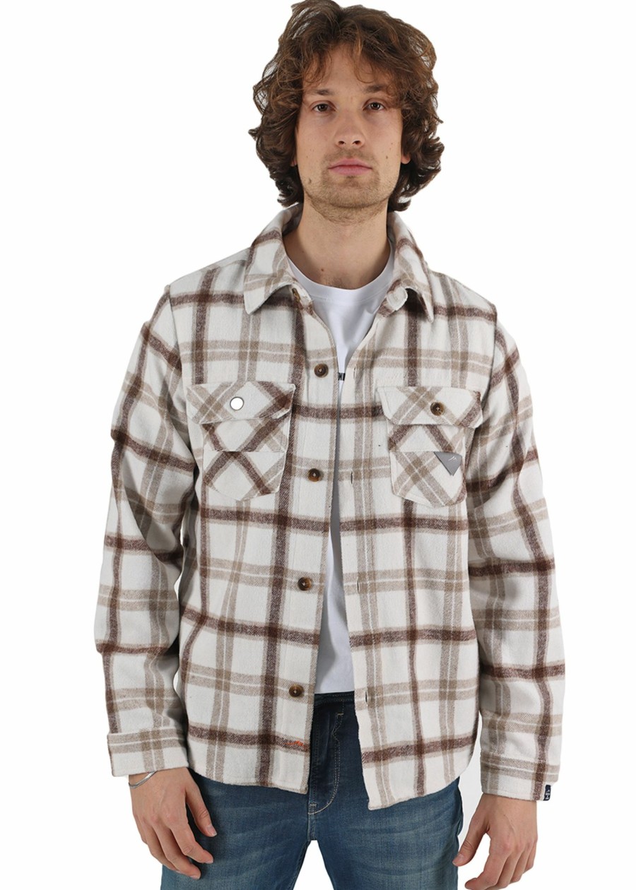 Herren MIRACLE OF DENIM | Au23-Ms786 / Hemdjackein Brown Check