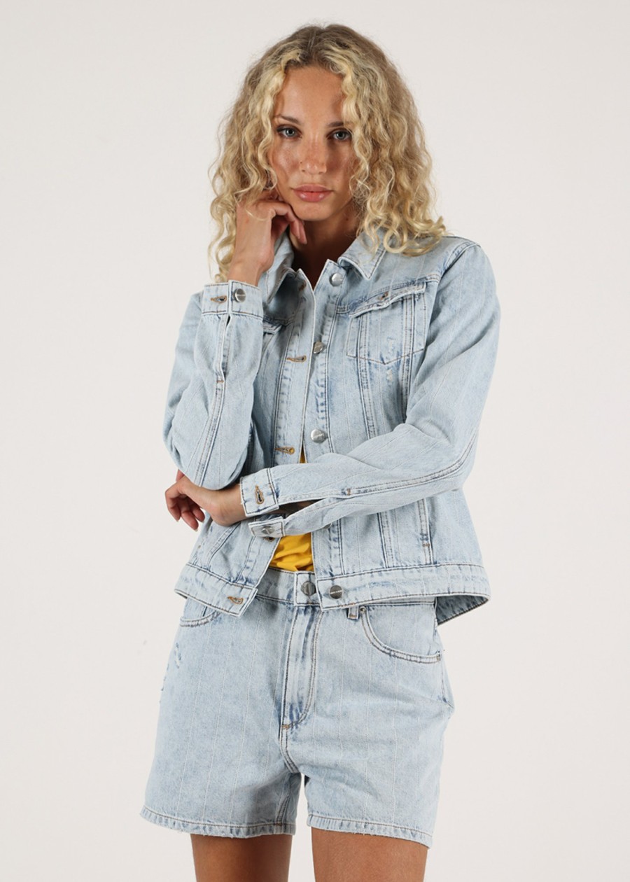 Damen MIRACLE OF DENIM | Jane Jeans Jacket / Damen Jeansjackein Blue Stripe