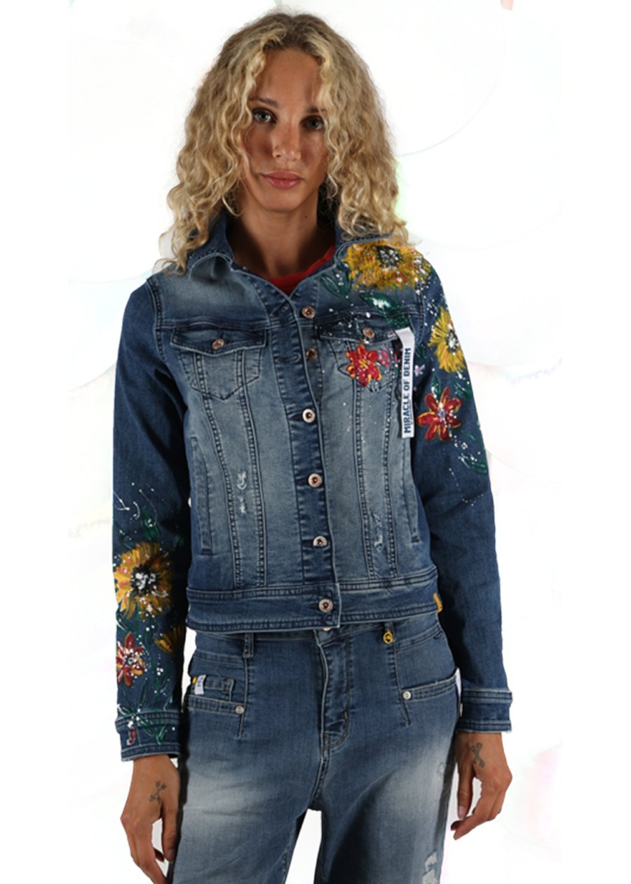 Damen MIRACLE OF DENIM | Jessy Jacket / Damen Jeansjackein Love Made Flowers