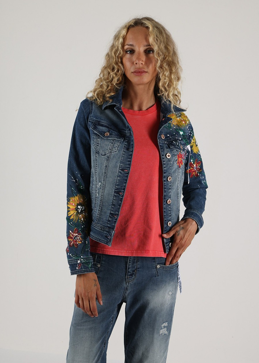 Damen MIRACLE OF DENIM | Jessy Jacket / Damen Jeansjackein Love Made Flowers