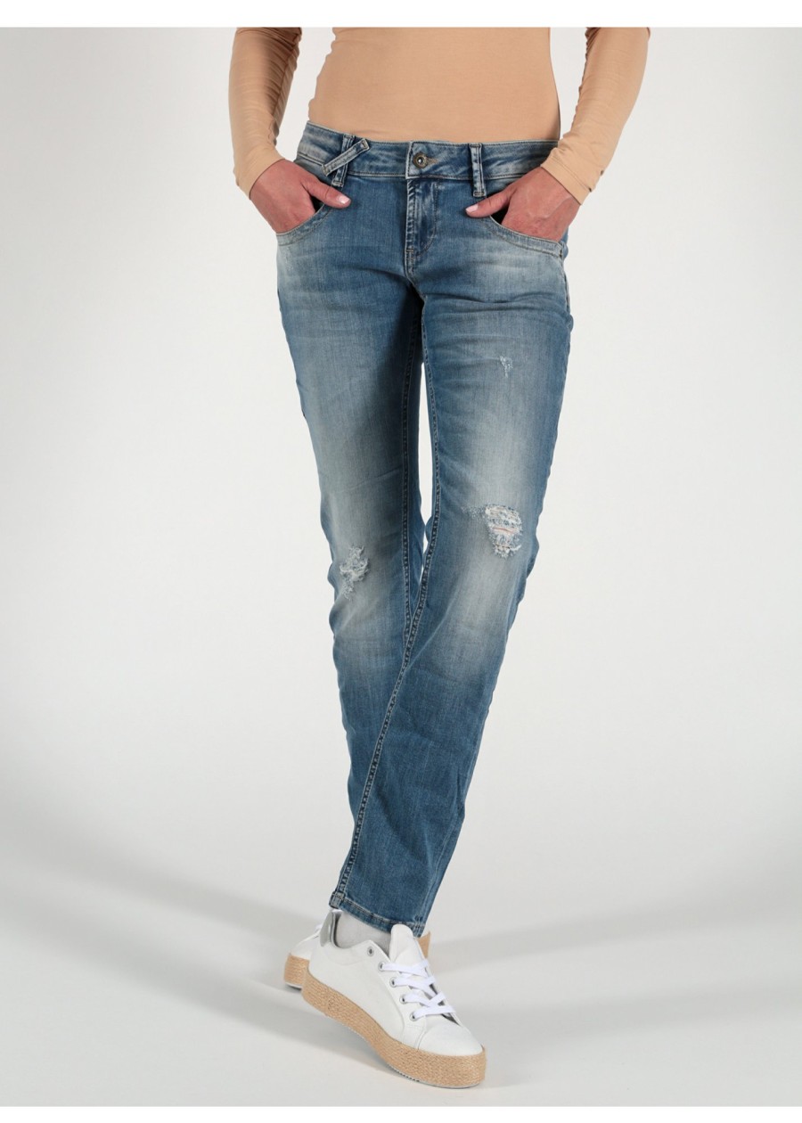 Damen MIRACLE OF DENIM | Maria Slim / Slim Fit Jeansin Chicago Blue