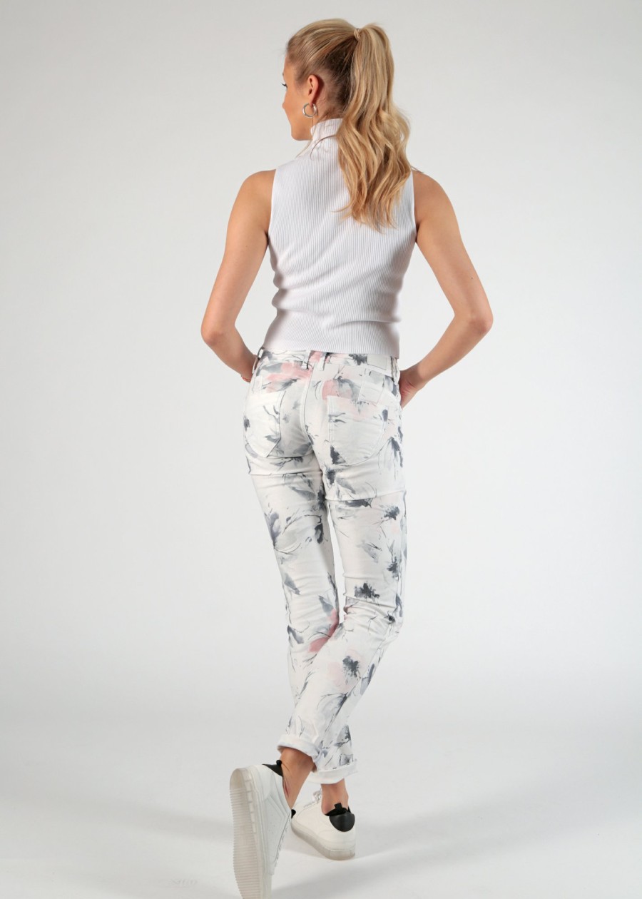 Damen MIRACLE OF DENIM | Rachel Regular / Regular Fit Jeansin White Flower