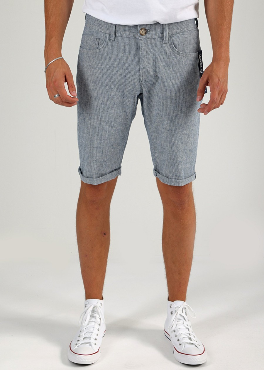 Herren MIRACLE OF DENIM | Thomas Shorts / Jeans Shortsin Navy Stripe