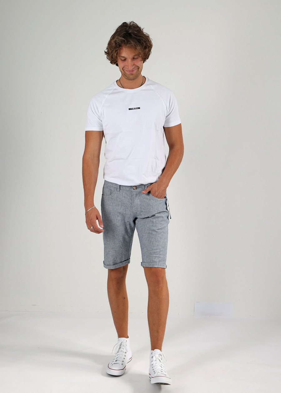 Herren MIRACLE OF DENIM | Thomas Shorts / Jeans Shortsin Navy Stripe