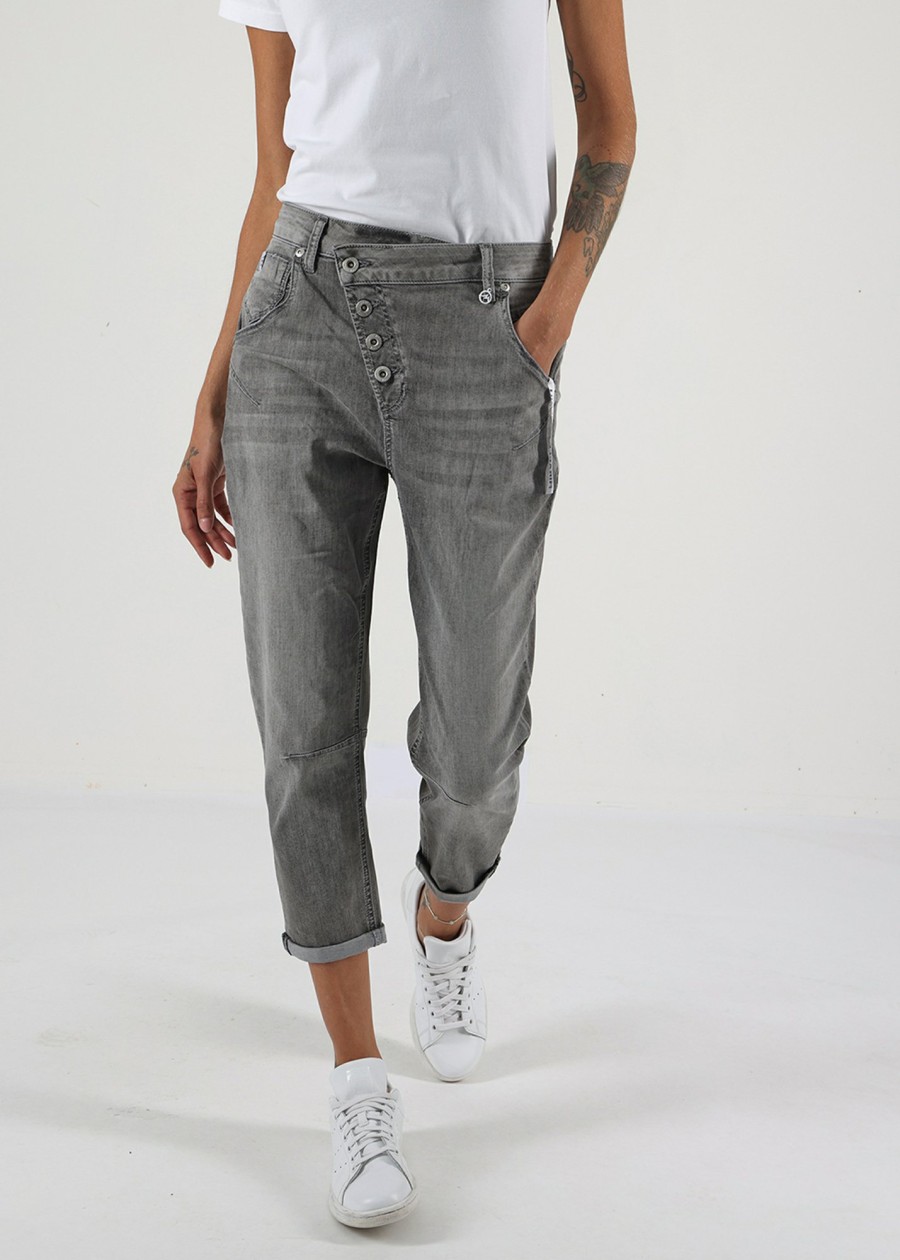 Damen MIRACLE OF DENIM | Iris Boy Fit / Jeansin Puzzling Grey