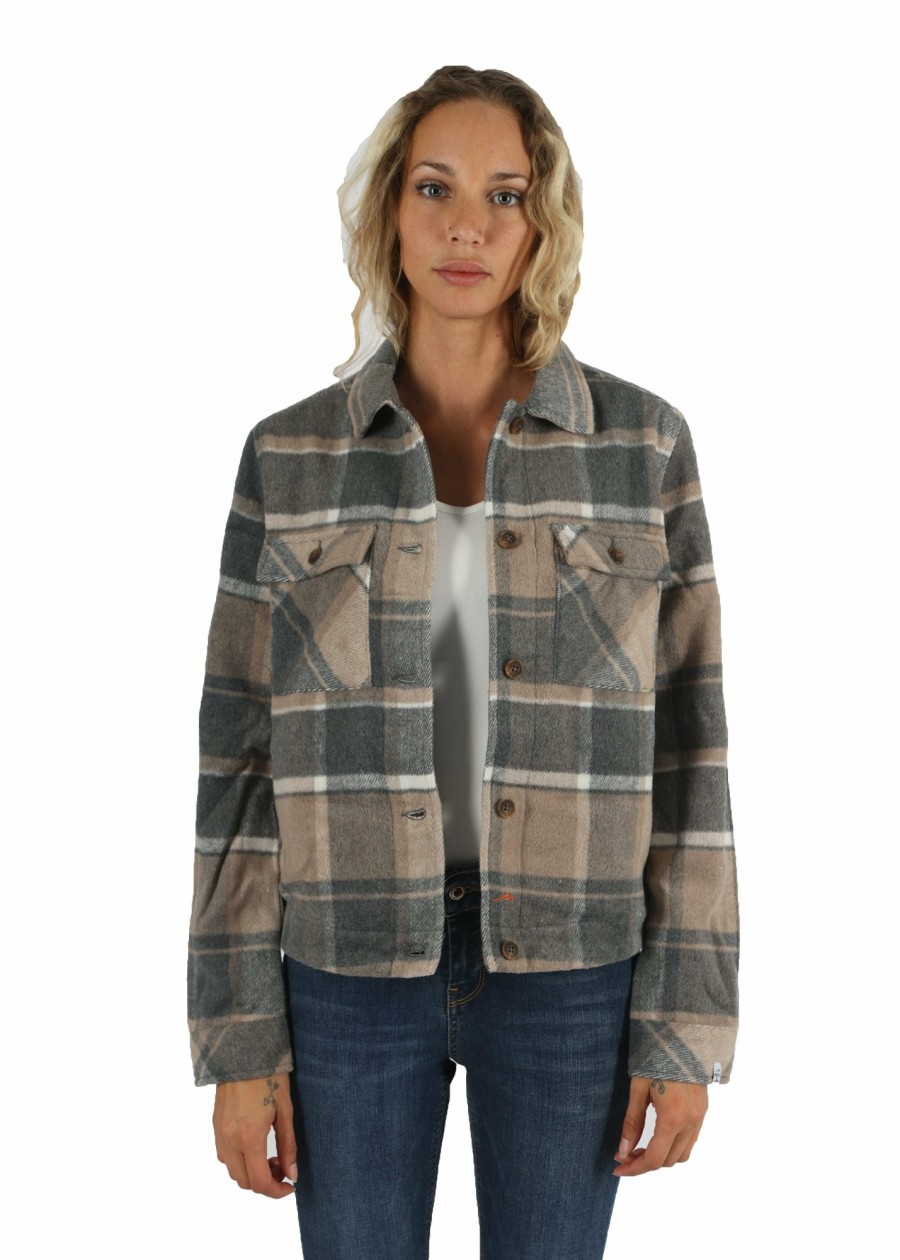 Damen MIRACLE OF DENIM | Au23-Bl312 / Hemdjackein Beige Grey Check