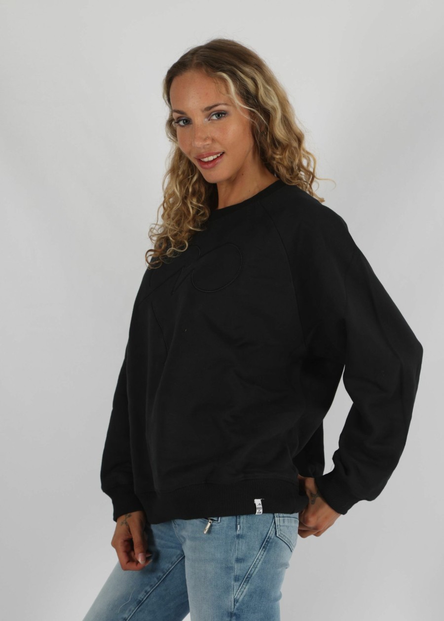 Damen MIRACLE OF DENIM | Au23-Sw340 / Sweatshirtin Black