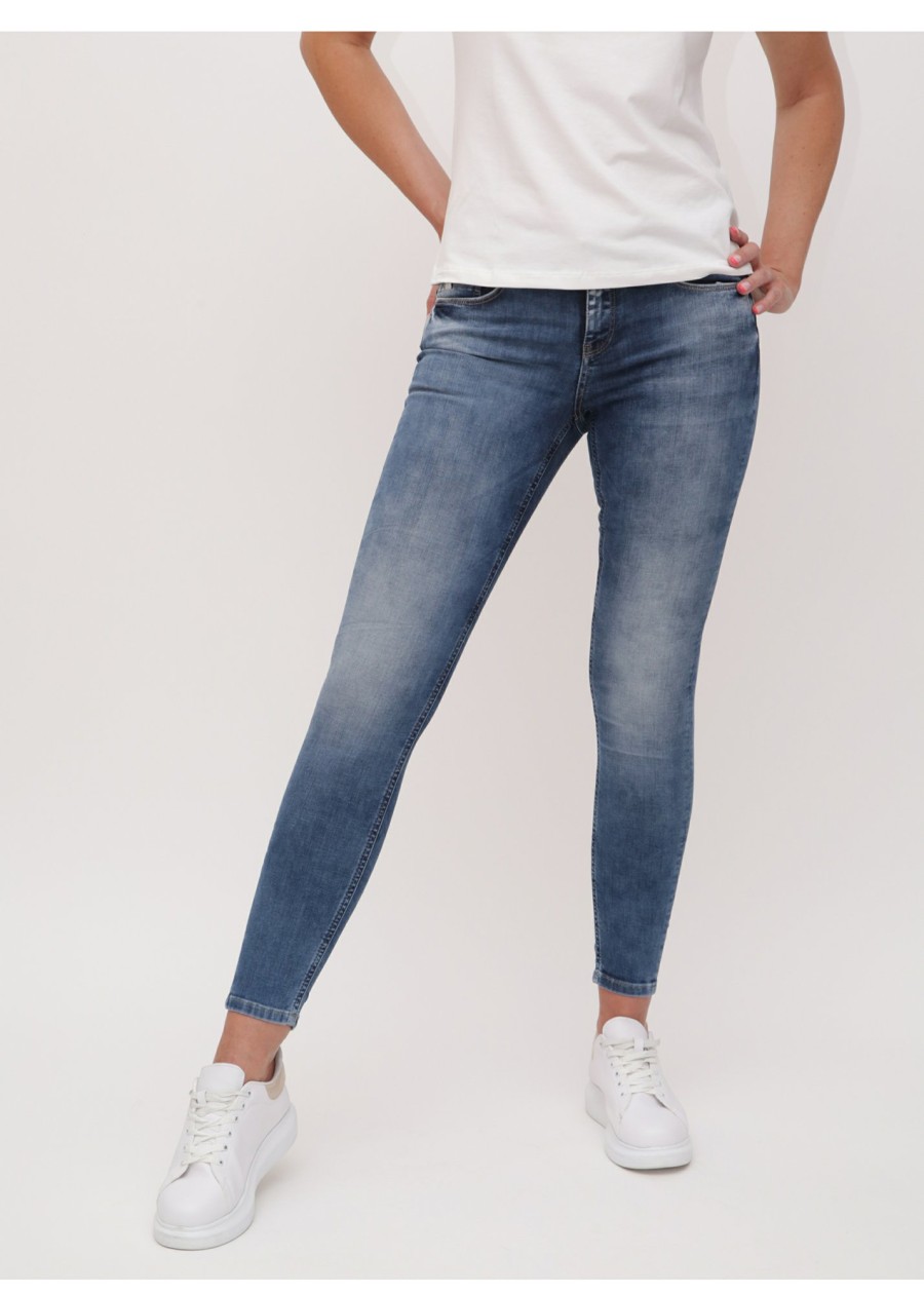 Damen MIRACLE OF DENIM | Sina Skinny / Skinny Fit Jeansin Dolphin Blue