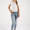 Damen MIRACLE OF DENIM | Suzy Skinny Fit / 5 Pocket Denim Mit Zipptaschein Rise Blue