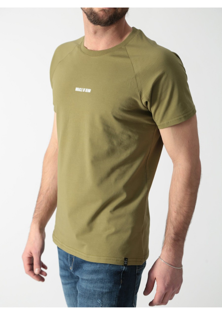 Herren MIRACLE OF DENIM | Logo T-Shirt / T-Shirtin Olive