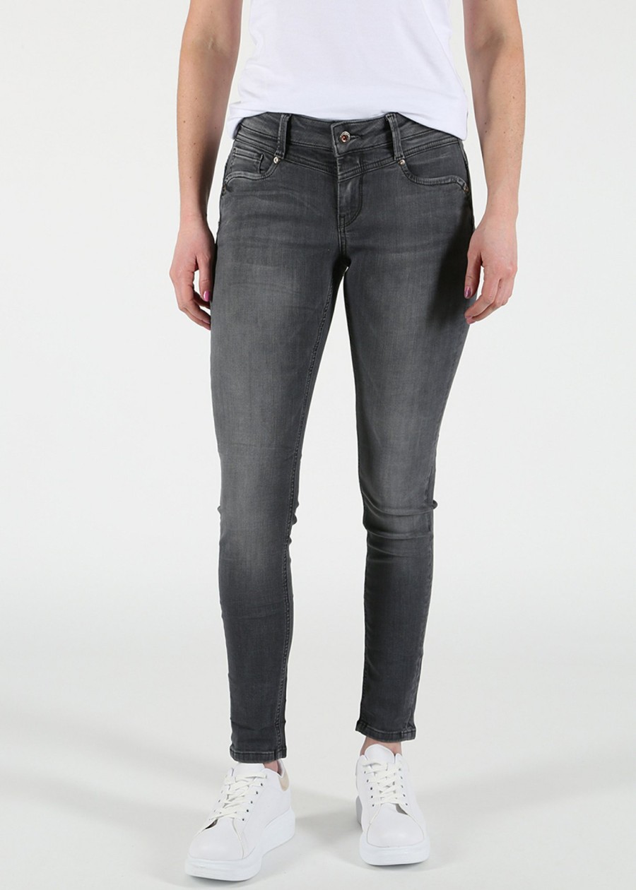 Damen MIRACLE OF DENIM | Ellen Skinny Jeans / Skinny Fit Jeans Im 5-Pocket-Stylein Florencia Grey