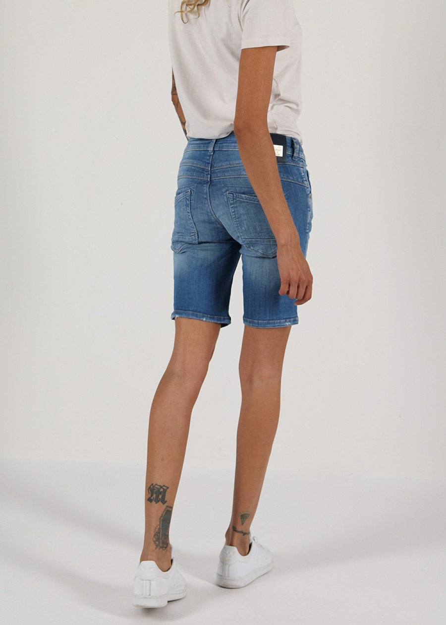 Damen MIRACLE OF DENIM | Ulla Bermuda / 5 Pocket Shortin Recoil Blue