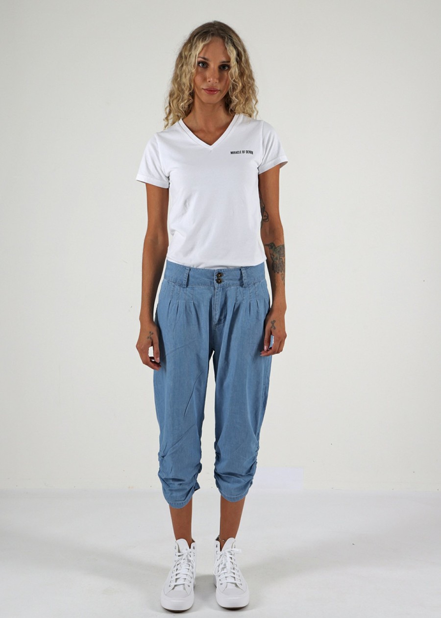 Damen MIRACLE OF DENIM | Vicky Capri / Capri Jeansin Denim Blue