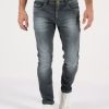 Herren MIRACLE OF DENIM | Mario Slim Fit / 5 Pocker Denim Im Used Lookin Rampion Green