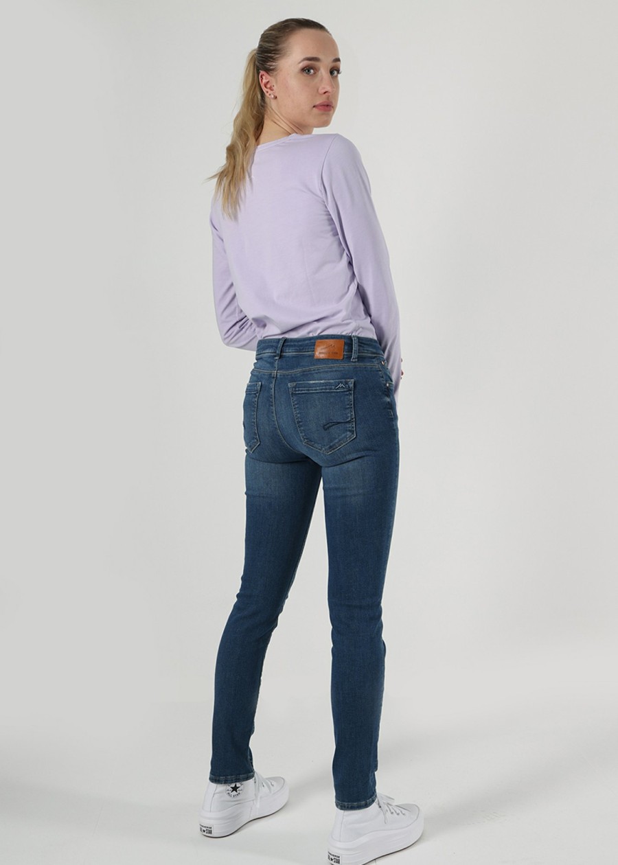 Damen MIRACLE OF DENIM | Slim Fit Jeans Monika / Slim Fit Jeansin Silver Blue