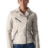 Damen MIRACLE OF DENIM | Sp23-Lj105 / Lederjackein Beige