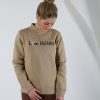 Damen MIRACLE OF DENIM | Damen Sweatshirt / Sweatshirt, Hoher Kragenin Beige