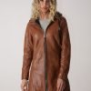 Damen MIRACLE OF DENIM | Lederjacke Damen / Lederjacke Damenin Cognac