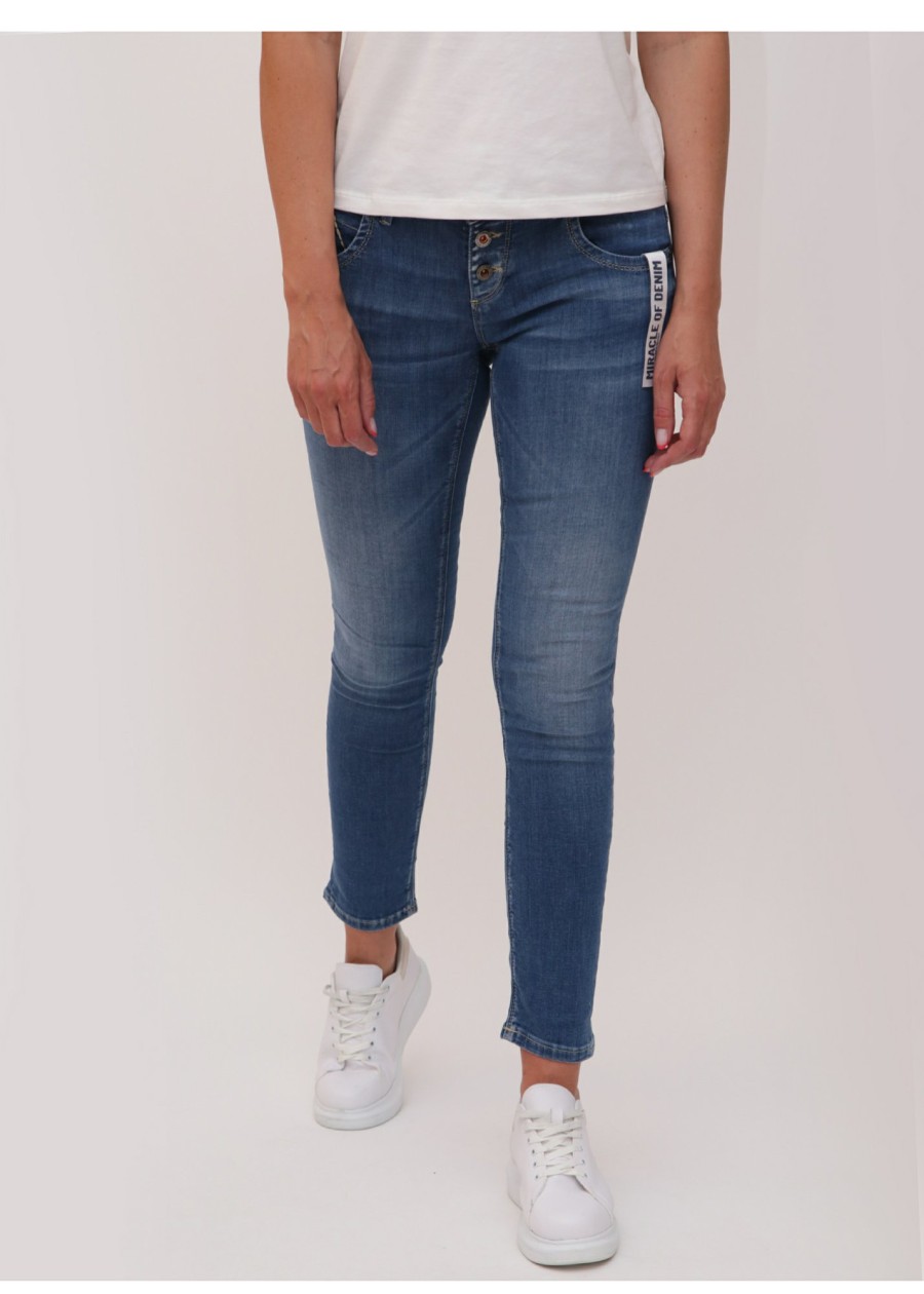 Damen MIRACLE OF DENIM | Ulla Slim / Slim Fit Jeansin Crane Blue