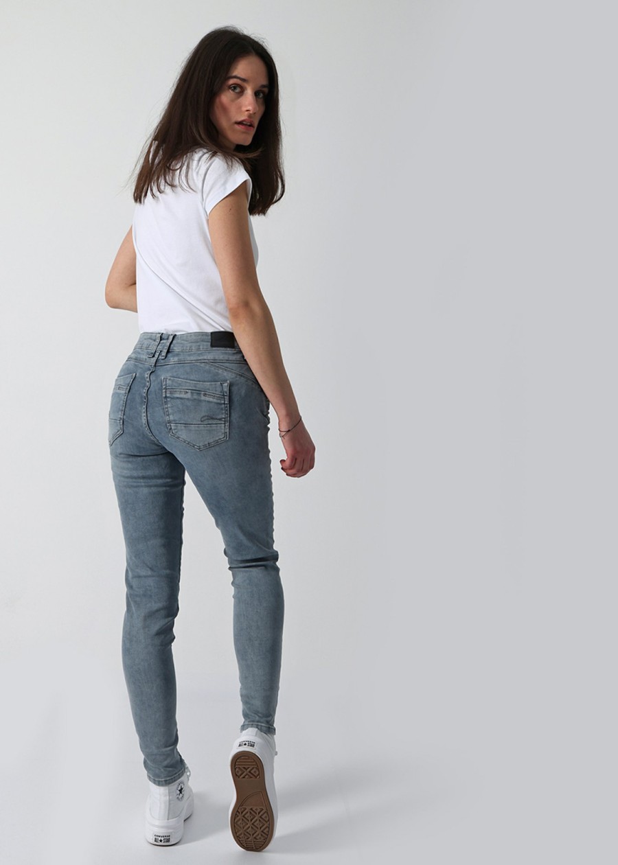 Damen MIRACLE OF DENIM | Suzy Skinny / Skinny Fit Jeansin Hippo Grey