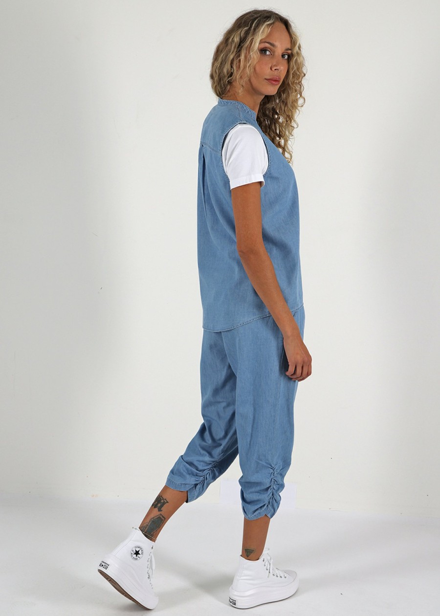 Damen MIRACLE OF DENIM | Jeansbluse / Blusein Denim Blue