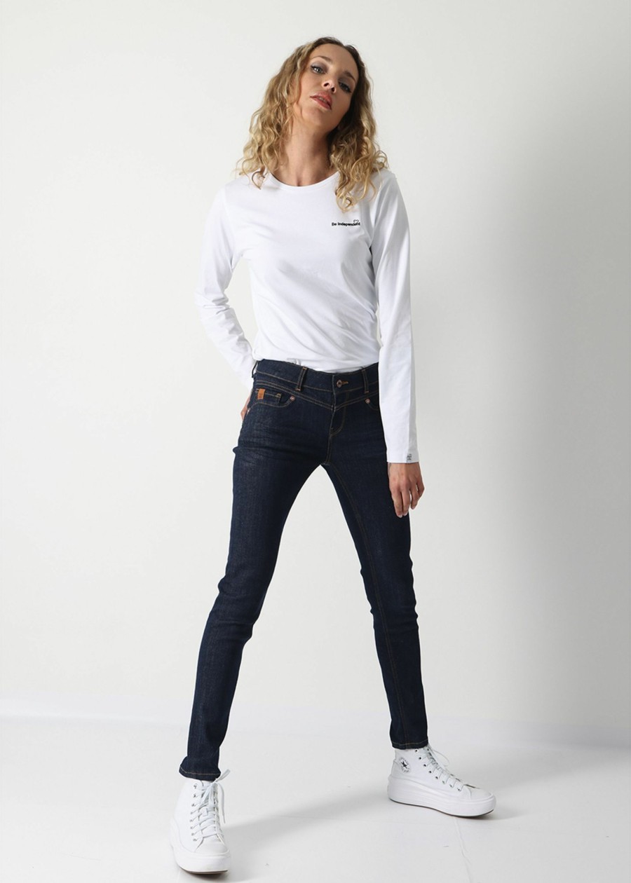 Damen MIRACLE OF DENIM | Ellen Skinny Fit / 5 Pocket Denim Mit Push Upin Tinder Blue