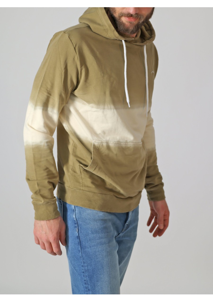 Herren MIRACLE OF DENIM | Sweatshirt / Kapuzensweatshirtin Olive Dip Dye