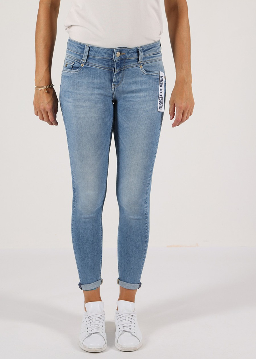 Damen MIRACLE OF DENIM | Ellen Skinny Fit / Push Up 5 Poket Denimin Raking Blue