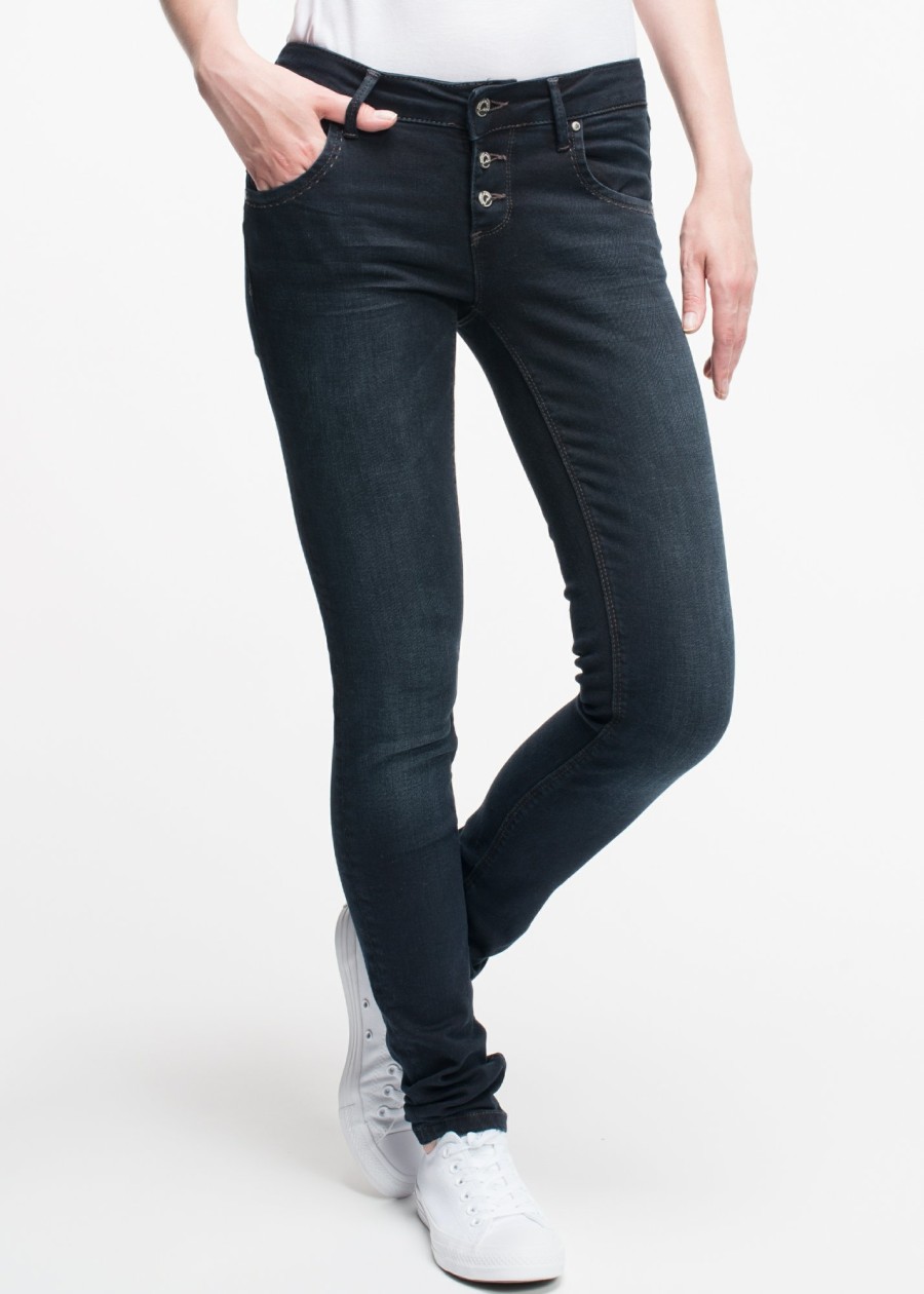 Damen MIRACLE OF DENIM | Ulla / Slim Fit Jeansin Smoked Black