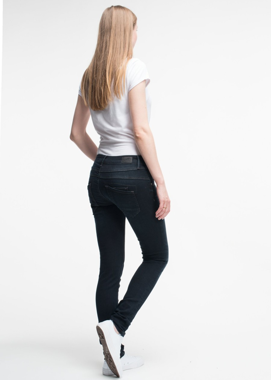 Damen MIRACLE OF DENIM | Ulla / Slim Fit Jeansin Smoked Black