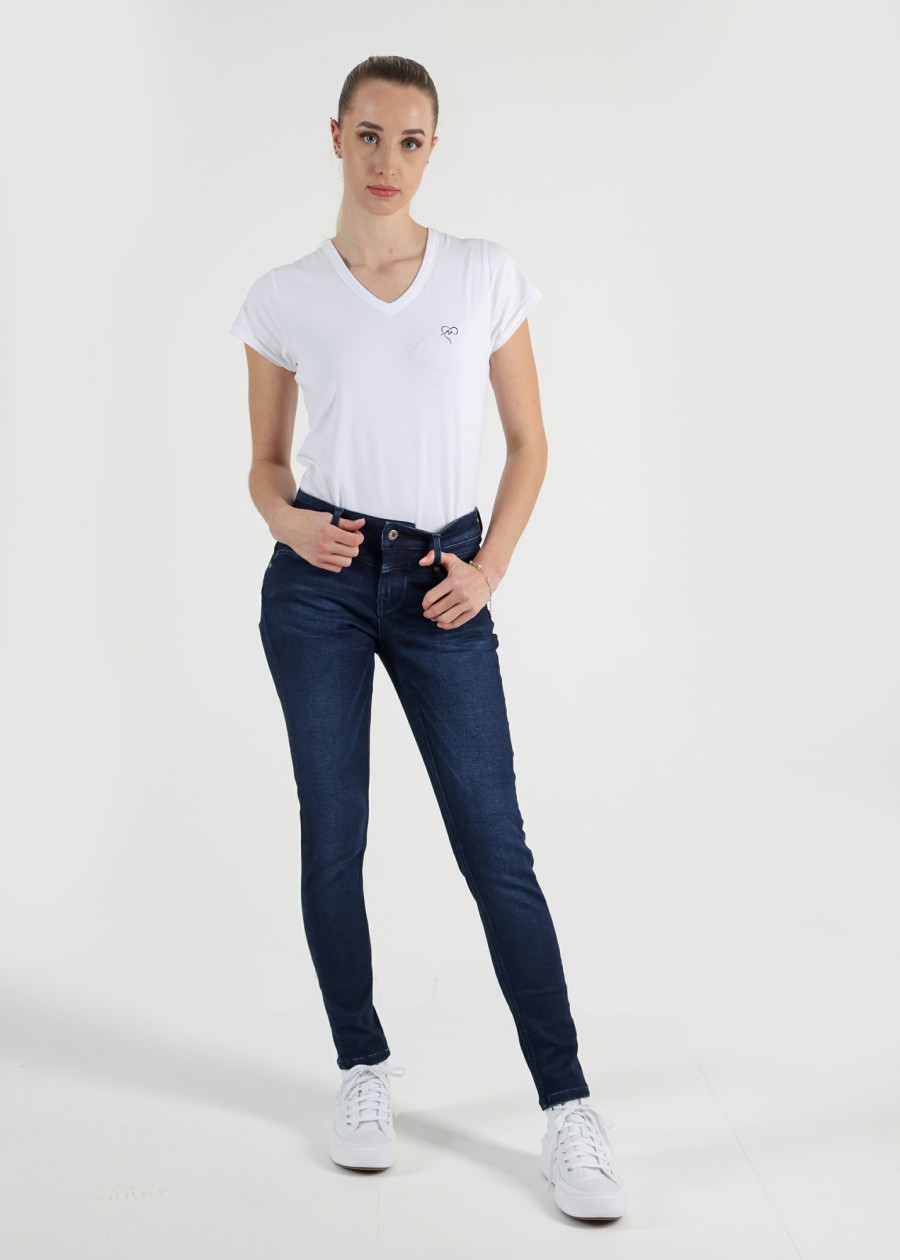 Damen MIRACLE OF DENIM | Skinny Fit Jeans Ellen / Skinny Fit Jeansin Stretchy Blue Jogg