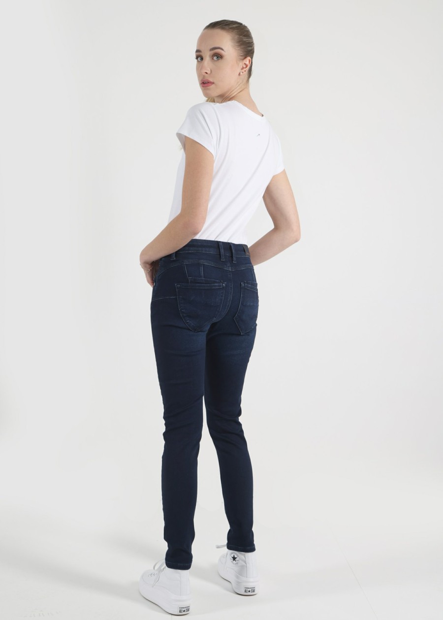 Damen MIRACLE OF DENIM | Skinny Fit Jeans Ellen / Skinny Fit Jeansin Stretchy Blue Jogg