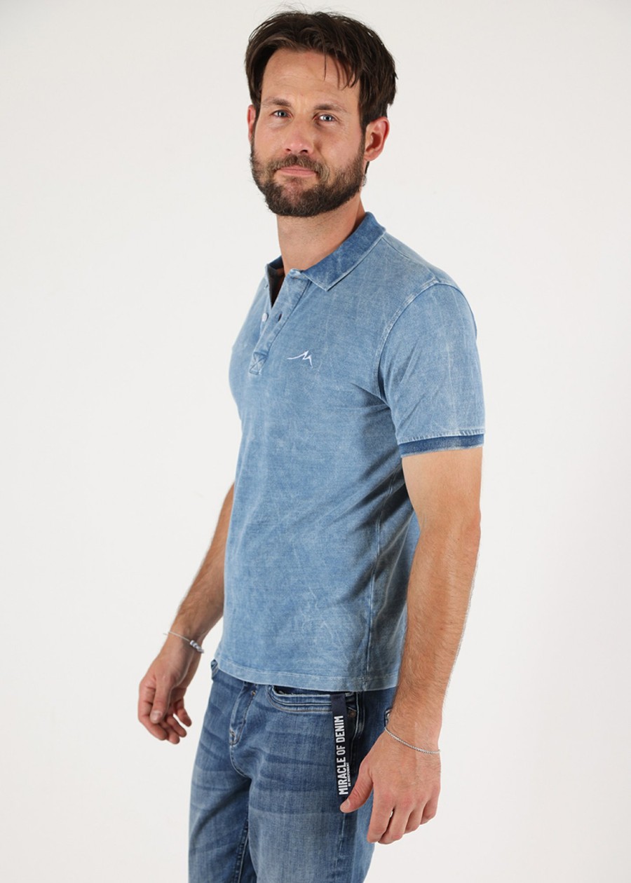 Herren MIRACLE OF DENIM | Sp23-Po535 / Herren Poloin Light Blue