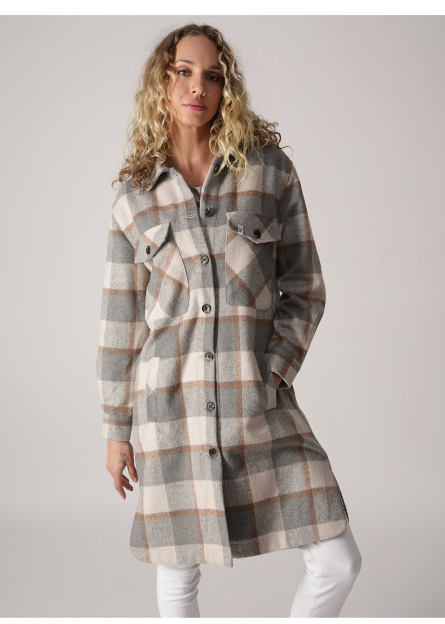 Damen MIRACLE OF DENIM | Hemdjacke Bl305 / Hemdjackein Grey Check