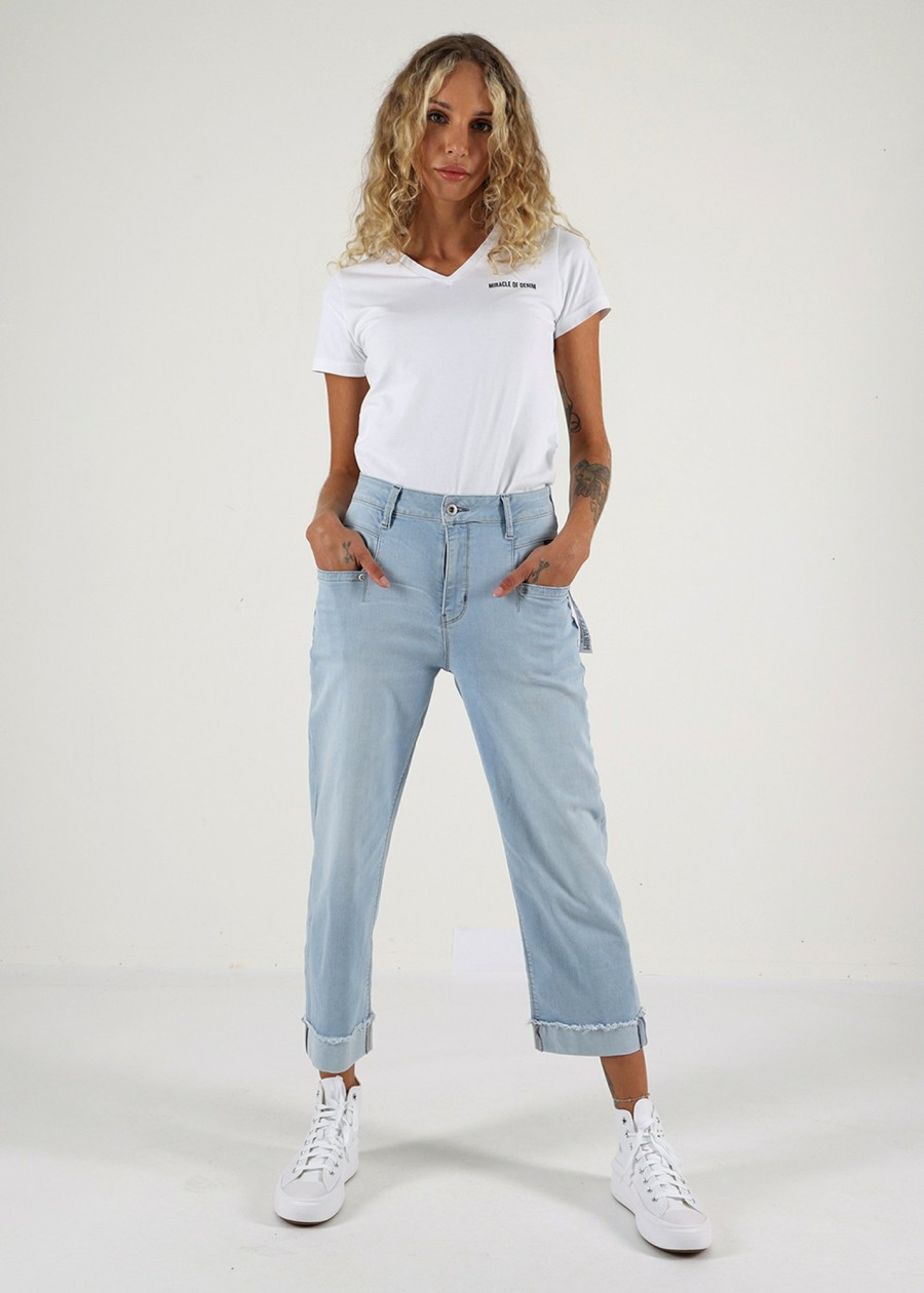 Damen MIRACLE OF DENIM | Nairobi Wide Leg / 5 Pocket Denimin Pandora Blue