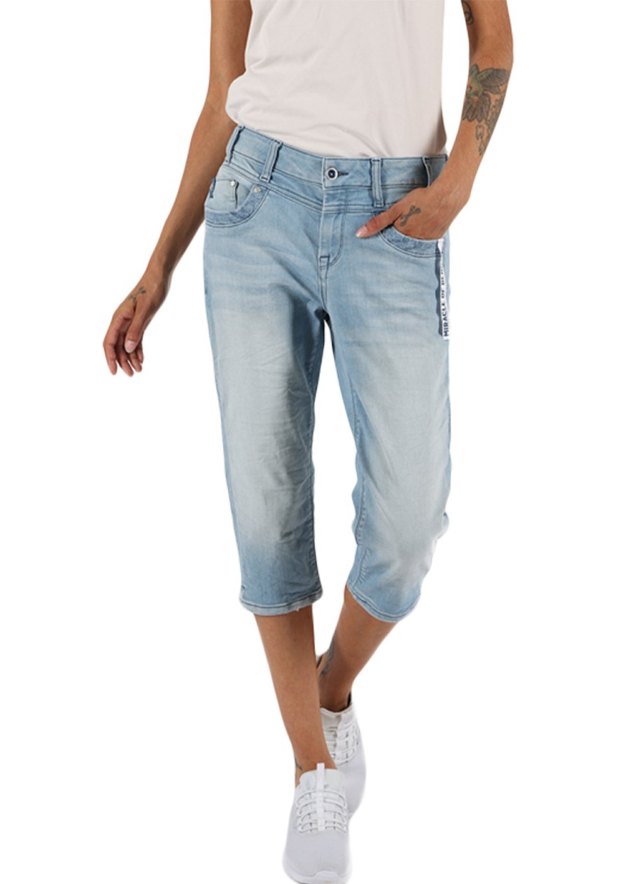 Damen MIRACLE OF DENIM | Rita Capri / Damen Caprihosein Roomie Blue