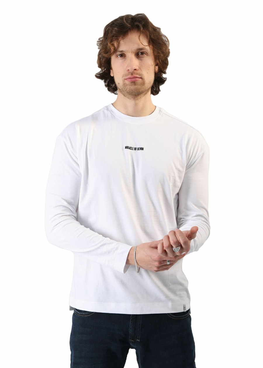 Herren MIRACLE OF DENIM | Au23-Lo804 / Longsleevein White